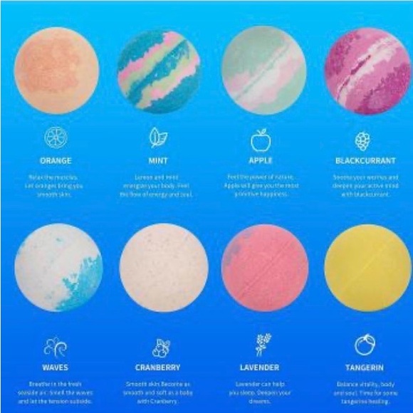 InStarry Winter Yellow Bath Bomb gift box set (8 total) - Picture 4 of 6